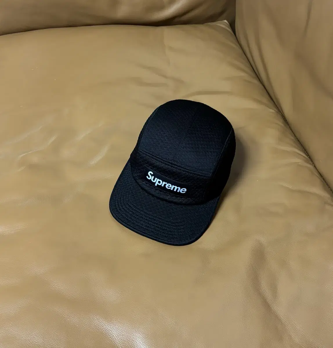 Supreme 슈프림 블랙 캠프캡 모자 (Black)